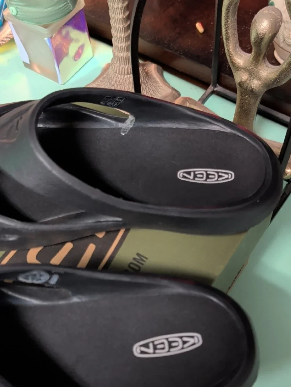Keen Shanti Slip-On Clogs in Black/Dawn Blue